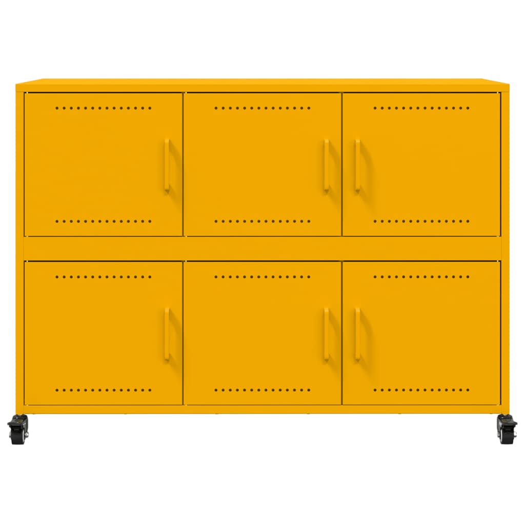 vidaXL Ντουλάπι Μουσταρδί 100,5x39x72 εκ. από Ατσάλι