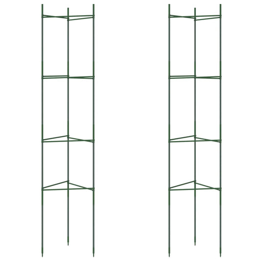 vidaXL Κλουβιά για Ντομάτες 2 Τεμ. 154 εκ. Ατσάλι και Πολυπροπυλένιο