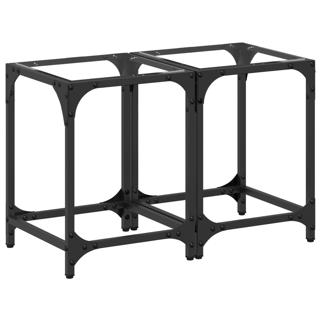 vidaXL Τραπεζάκια Σαλονιού Επιφάνεια Διαφανές Γυαλί 30x30x40 εκ Ατσάλι