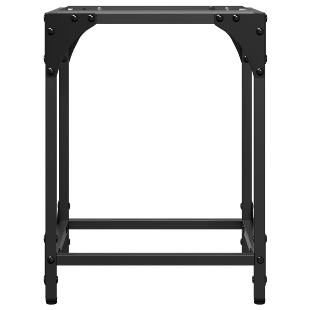 vidaXL Τραπεζάκια Σαλονιού Επιφάνεια Διαφανές Γυαλί 30x30x40 εκ Ατσάλι