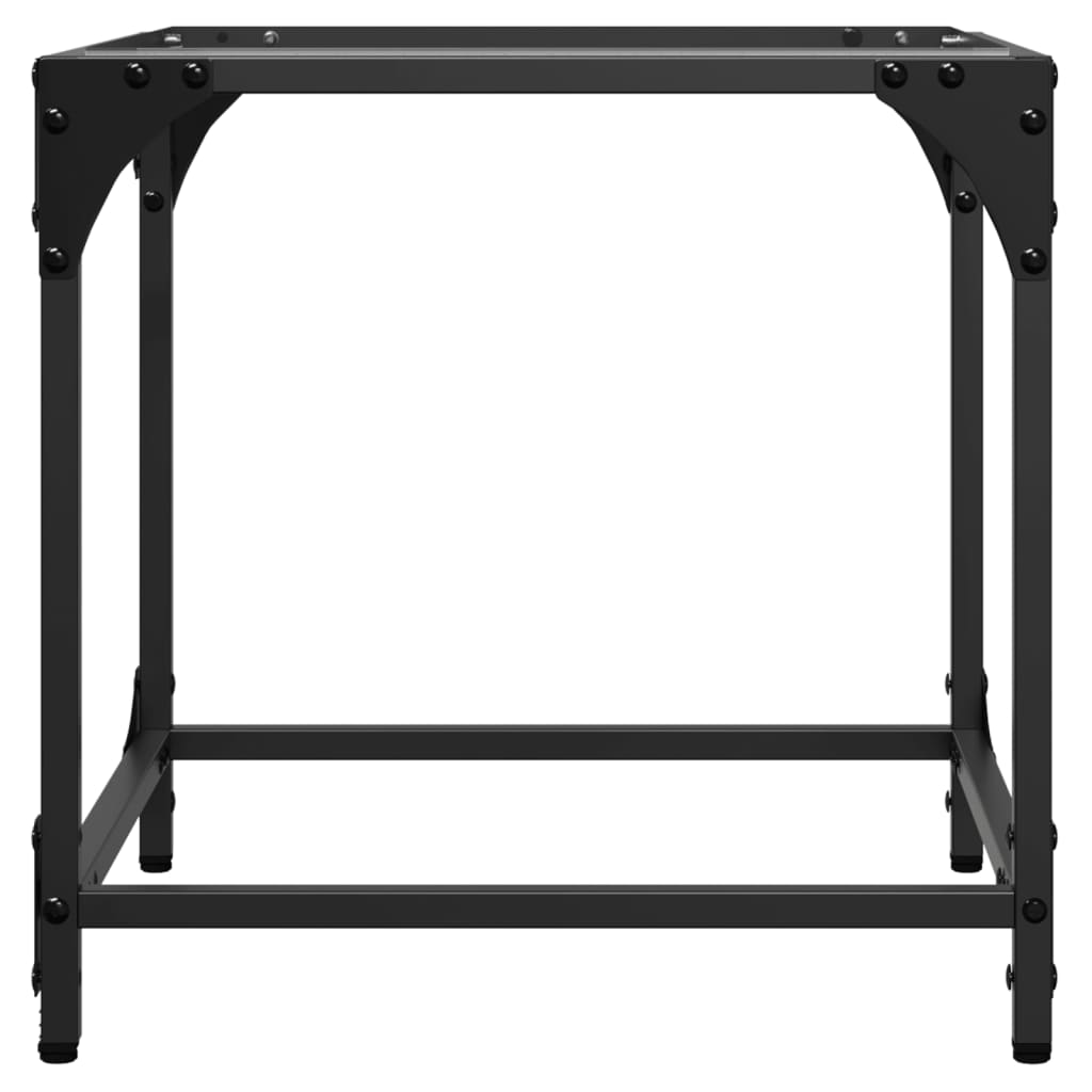 vidaXL Τραπεζάκι Σαλονιού Επιφάνεια Διαφανές Γυαλί 40x40x40εκ Ατσάλι