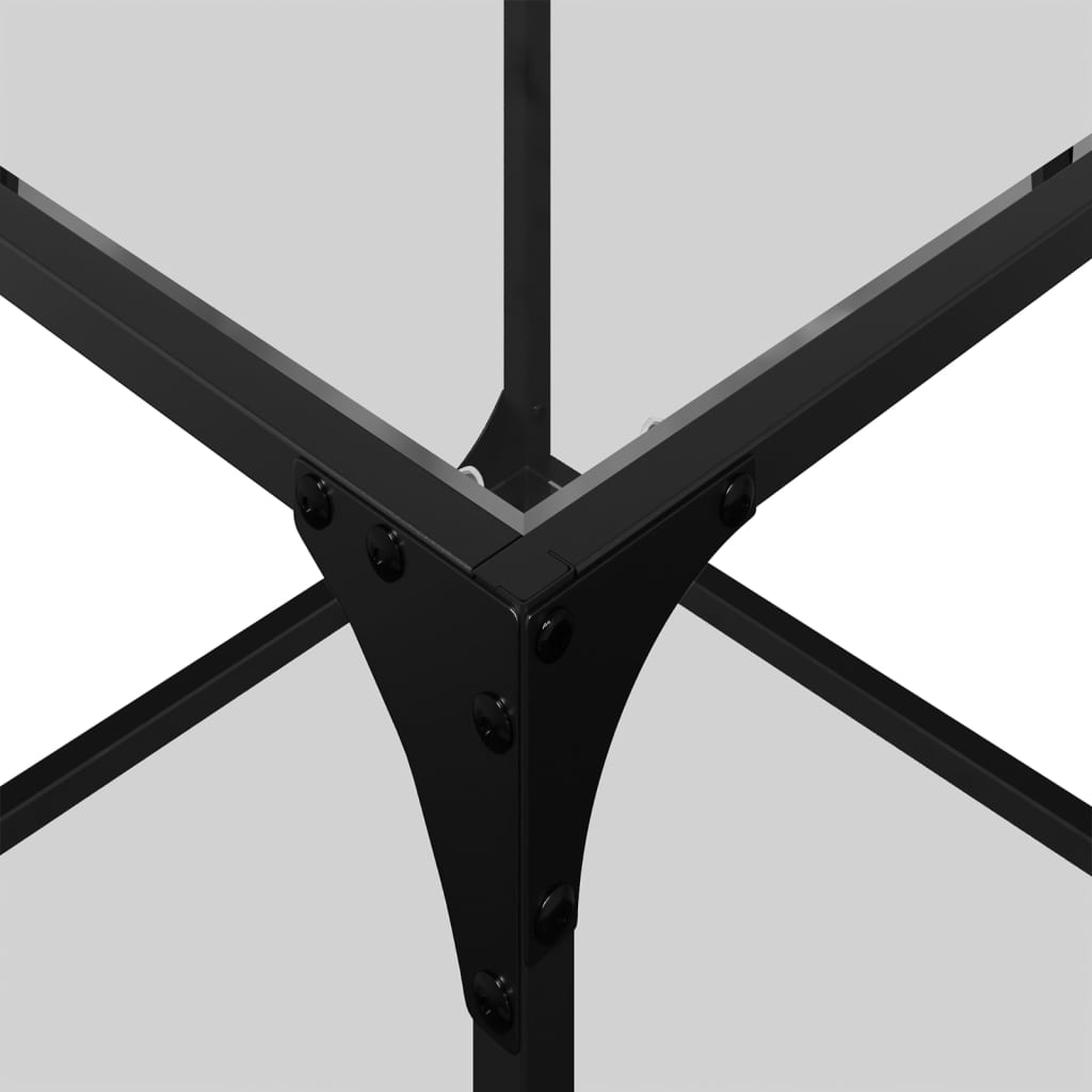 vidaXL Τραπεζάκια Σαλονιού Επιφάνεια Διαφανές Γυαλί 40x40x40εκ Ατσάλι