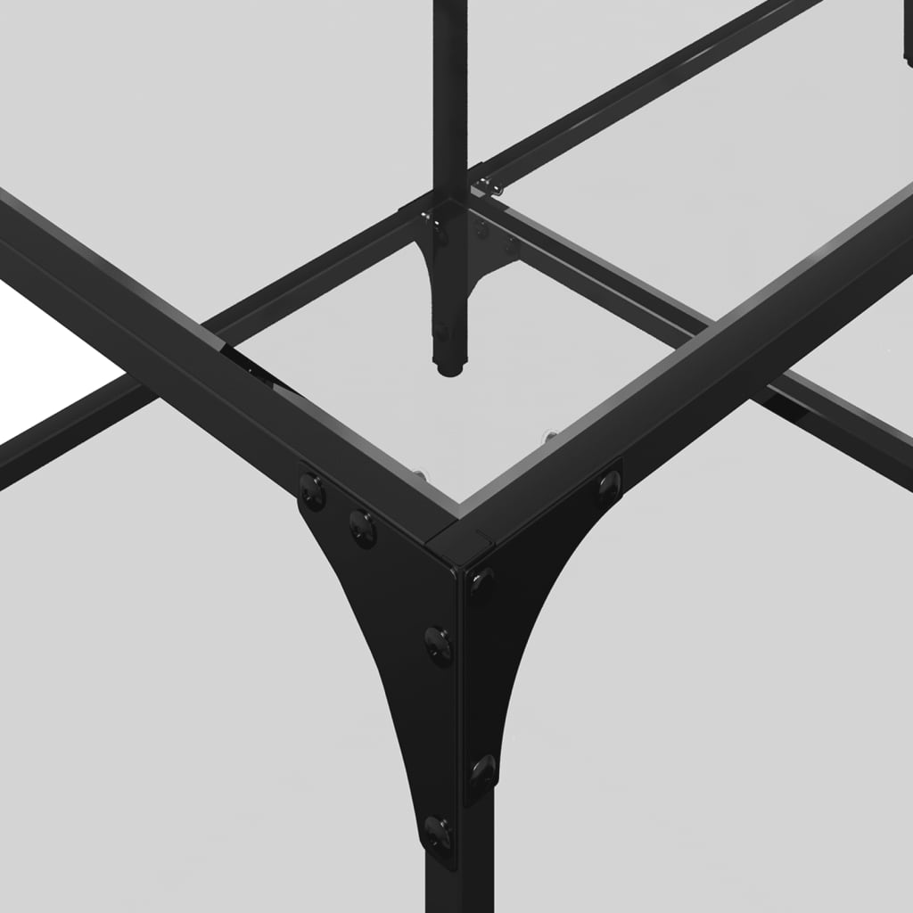 vidaXL Τραπεζάκι Σαλονιού Επιφάνεια Διαφανές Γυαλί 98,5x50x40εκ Ατσάλι