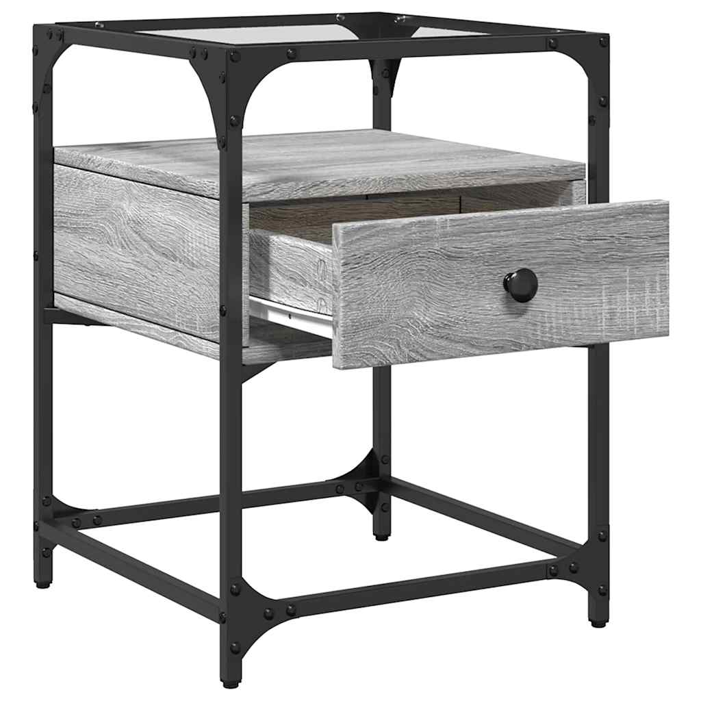 vidaXL Κομοδίνα 2 τεμ. Γκρι Sonoma 40 x 40 x 55 εκ. από Επεξεργ. Ξύλο