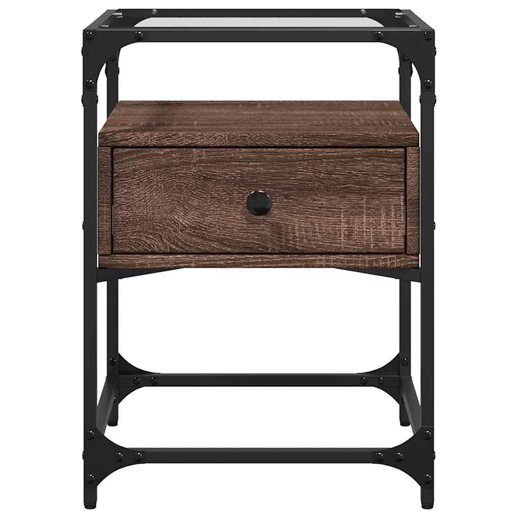 vidaXL Κομοδίνο Καφέ Δρυς 40x40x55 εκ. από Επεξεργασμένο Ξύλο