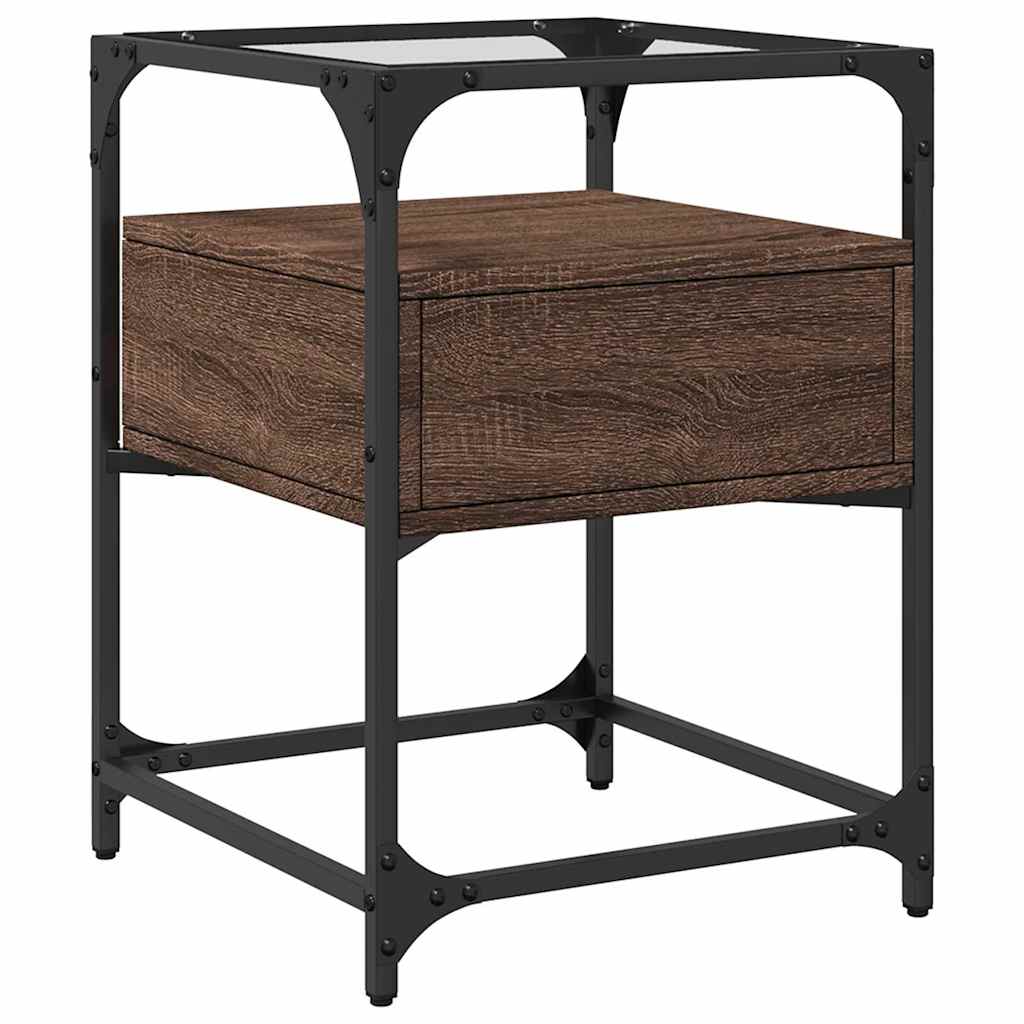 vidaXL Κομοδίνο Καφέ Δρυς 40x40x55 εκ. από Επεξεργασμένο Ξύλο