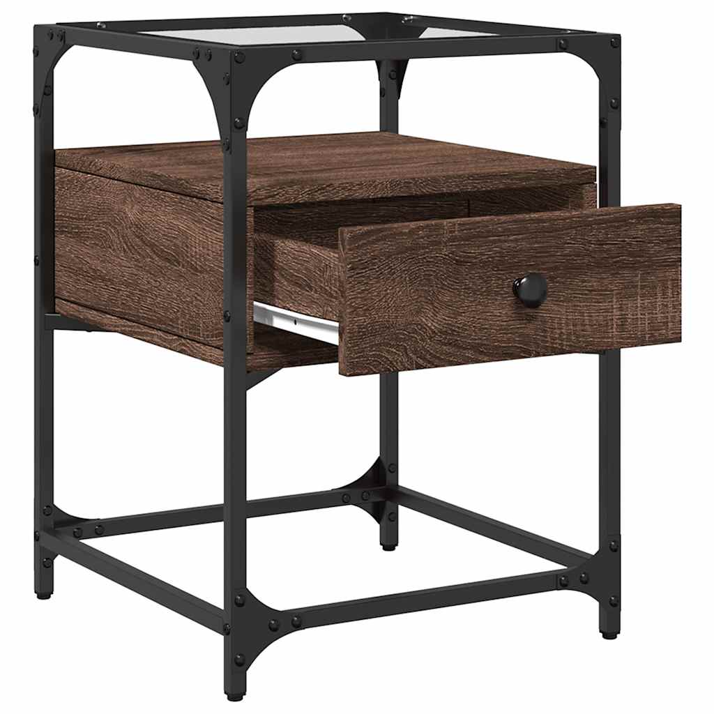 vidaXL Κομοδίνο Καφέ Δρυς 40x40x55 εκ. από Επεξεργασμένο Ξύλο