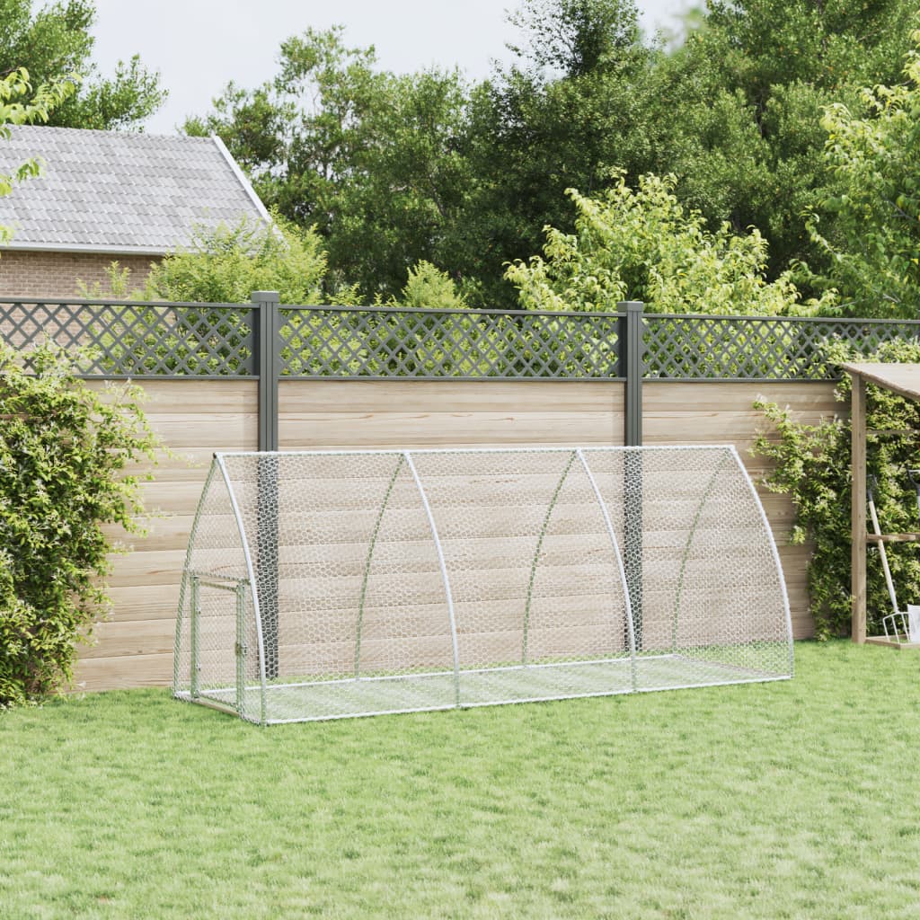vidaXL Κλουβί Κουνελιών Ασημί 300x105x120 εκ. από Γαλβανισμένο Χάλυβα
