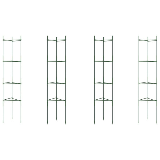 vidaXL Κλουβιά για Ντομάτες 4 τεμ. 154 εκ. Ατσάλι και Πολυπροπυλένιο