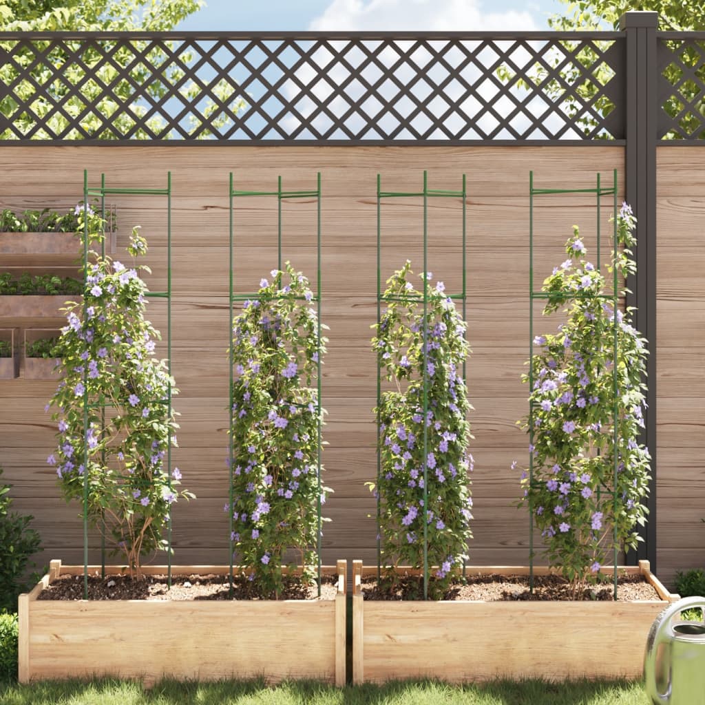 vidaXL Κλουβιά για Ντομάτες 4 τεμ. 154 εκ. Ατσάλι και Πολυπροπυλένιο