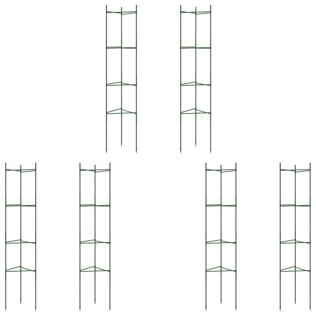 vidaXL Κλουβιά για Ντομάτες 6 Τεμ. 154 εκ. Ατσάλι και Πολυπροπυλένιο