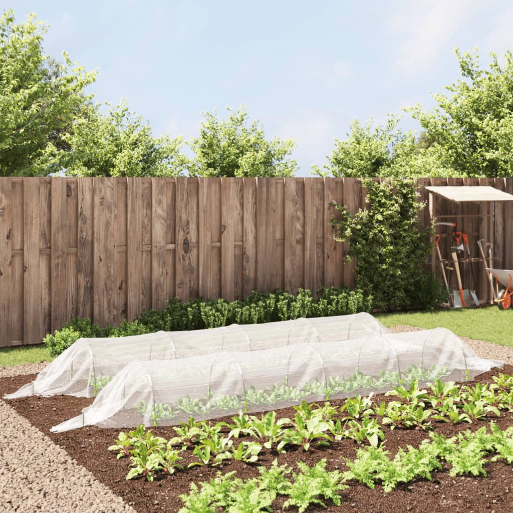 vidaXL Τούνελ Καλλιέργ. Λαχαν. με Δίχτυ 2 τεμ. 1,5x5μ. Υαλοβάμβακας/PP