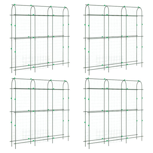 vidaXL Καφασωτά Κήπου για Αναρριχώμενα Φυτά 4 τεμ. Πλαίσιο U Ατσάλι