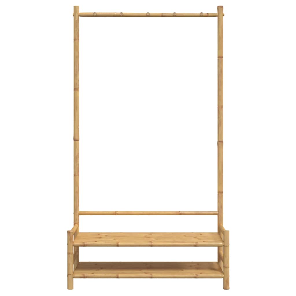 vidaXL Κρεμάστρα Ρούχων με Ράφια 103 x 40 x 183 εκ. Μπαμπού