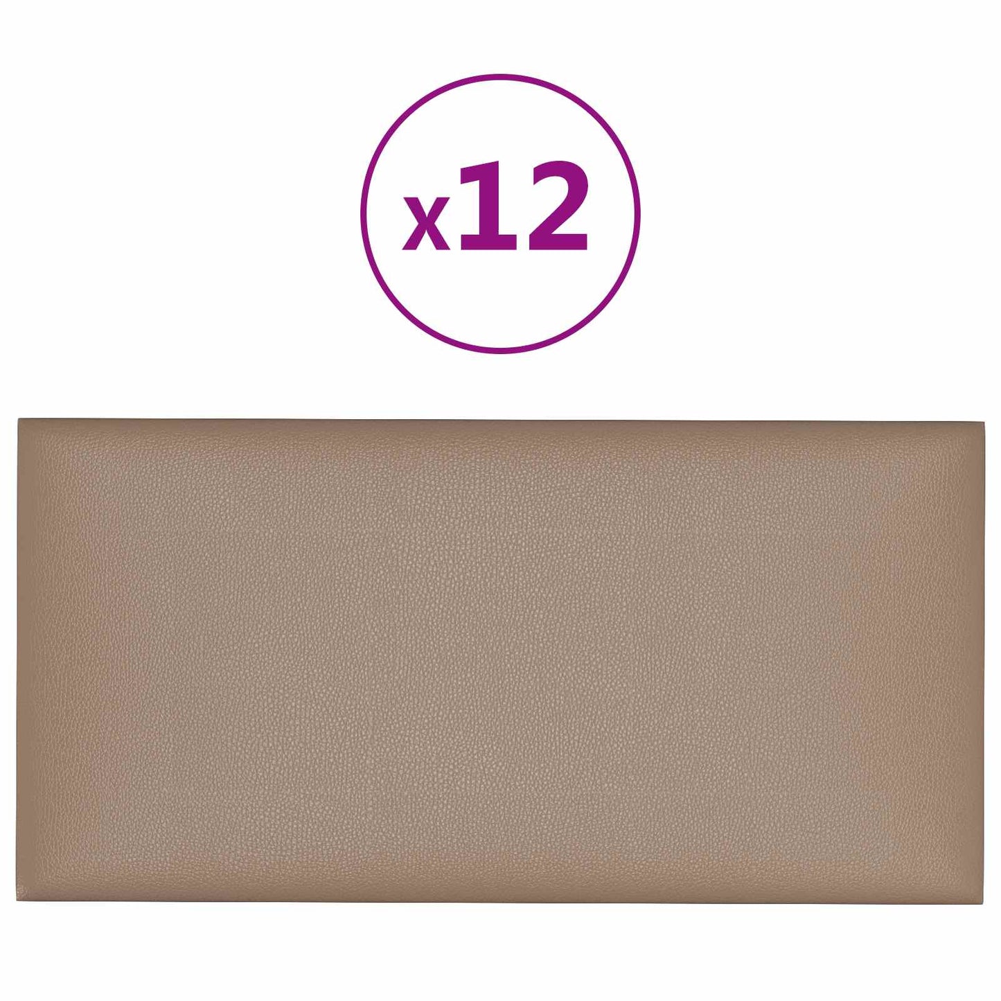 vidaXL Κεφαλάρι Τοίχου 12 pcs 30 x 15 cm Καπουτσίνο ύφασμα