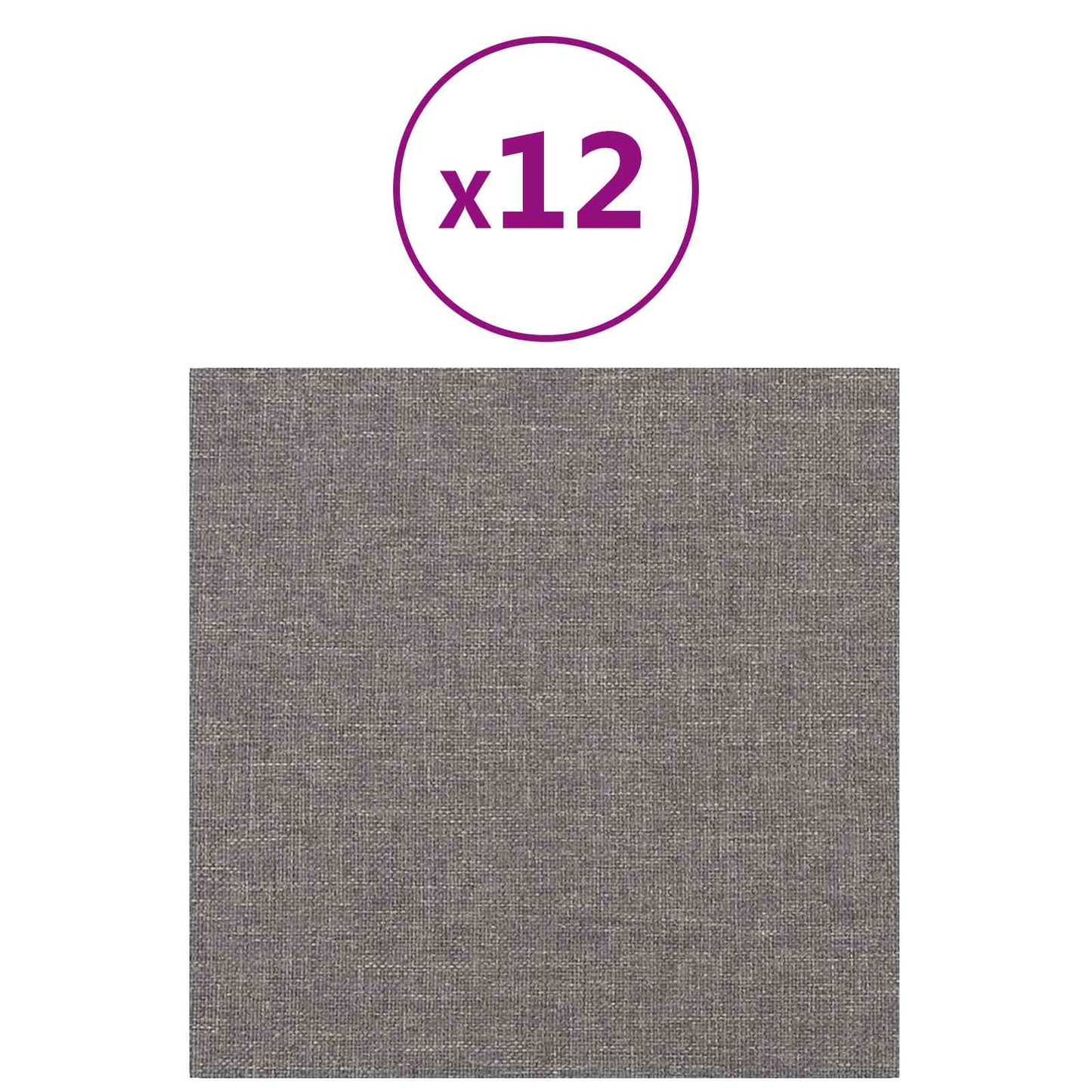 vidaXL Κεφαλάρι Τοίχου 12 pcs Ανοιχτό γκρι 30 x 30 cm ύφασμα