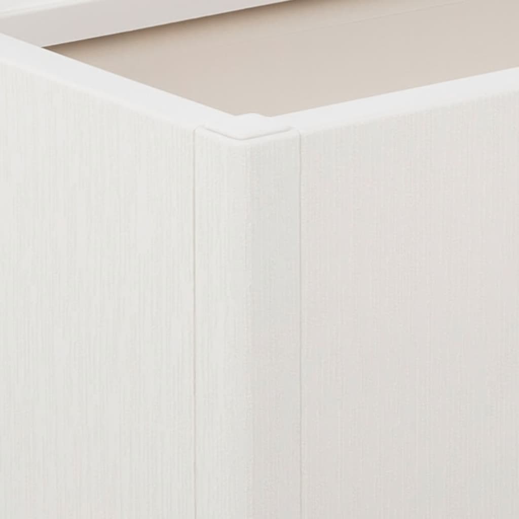 vidaXL Ζαρντινιέρα Κήπου με Καφασωτό Λευκή 80x36x140 εκ Πολυπροπυλένιο