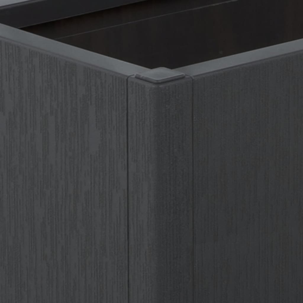 vidaXL Ζαρντινιέρα Κήπου με Καφασωτό Σκ. Γκρι 80 x 36 x 140 εκ. από PP