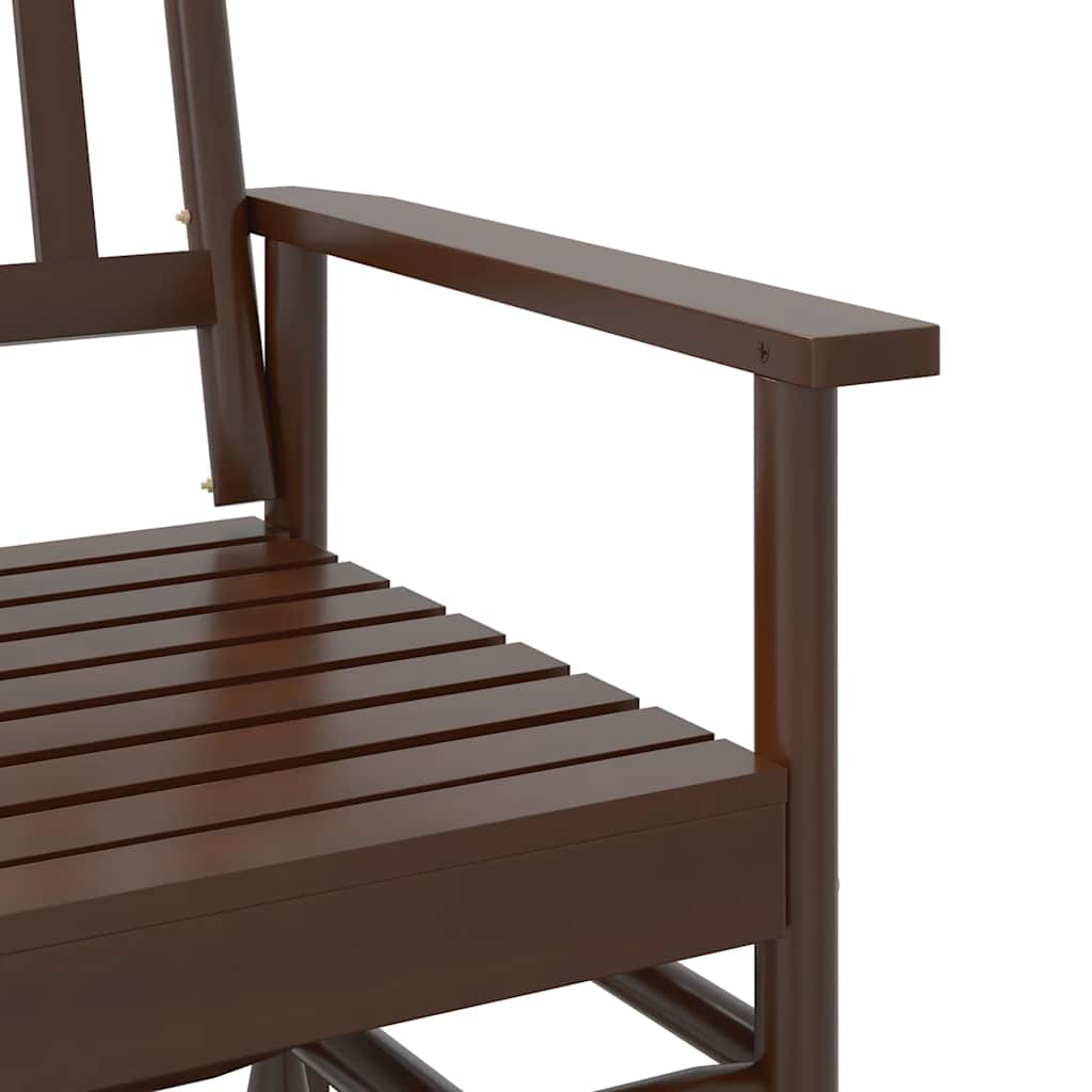 vidaXL Παγκάκι Κουνιστό Μαύρο 118x70x104,5 εκ. Μασίφ Ξύλο Λεύκας