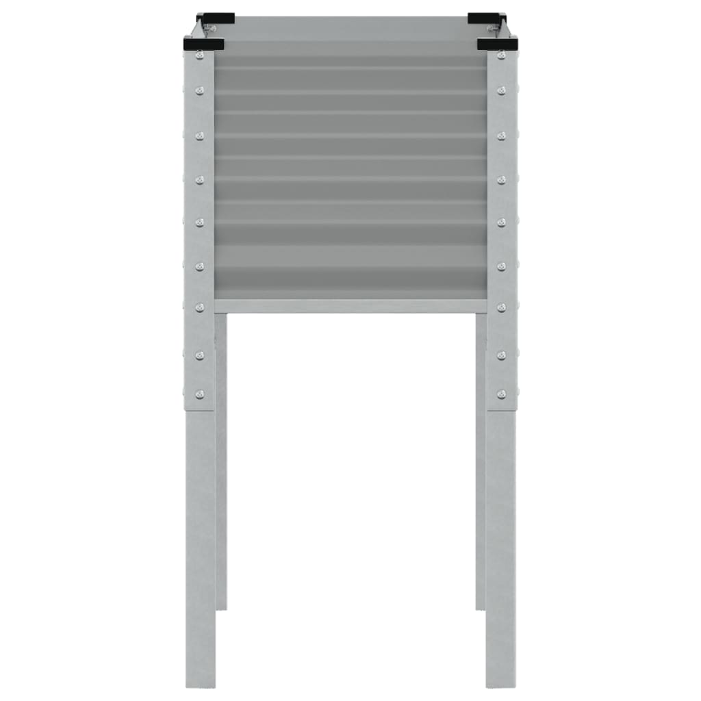 vidaXL Ζαρντινιέρα Κήπου Γκρι 45x45x88 εκ. από Ατσάλι