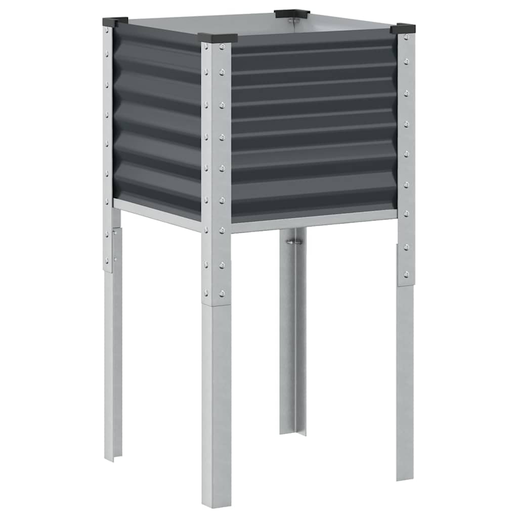 vidaXL Ζαρντινιέρα Κήπου Ανθρακί 45x45x88 εκ. από Ατσάλι