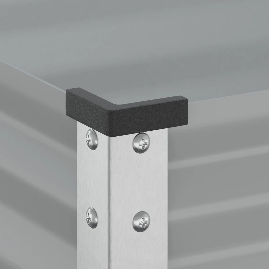 vidaXL Ζαρντινιέρα Κήπου Γκρι 100x41x90 εκ. από Ατσάλι