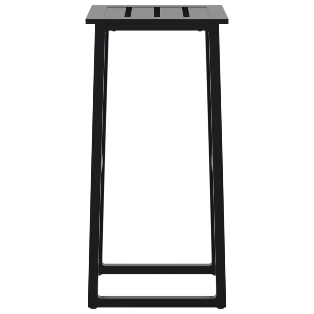 vidaXL Σκαμπό Μπαρ 2Τεμ. Μαύρα 38x38x80 εκ. Ατσάλι με Ηλ. Βαφή Πούδρας