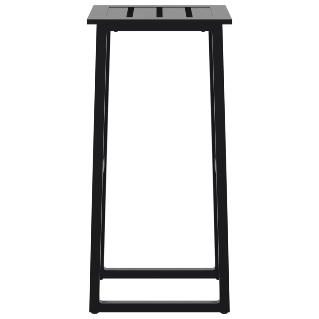 vidaXL Σκαμπό Μπαρ 4Τεμ. Μαύρα 38x38x80 εκ. Ατσάλι με Ηλ. Βαφή Πούδρας