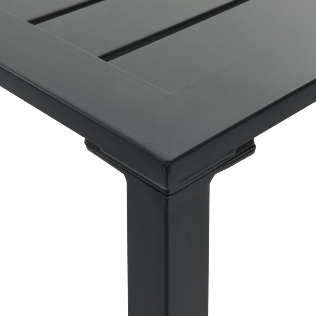 vidaXL Τραπέζι Μπαρ Μαύρο 50x50x110 εκ. από Ατσάλι με Ηλ. Βαφή Πούδρας