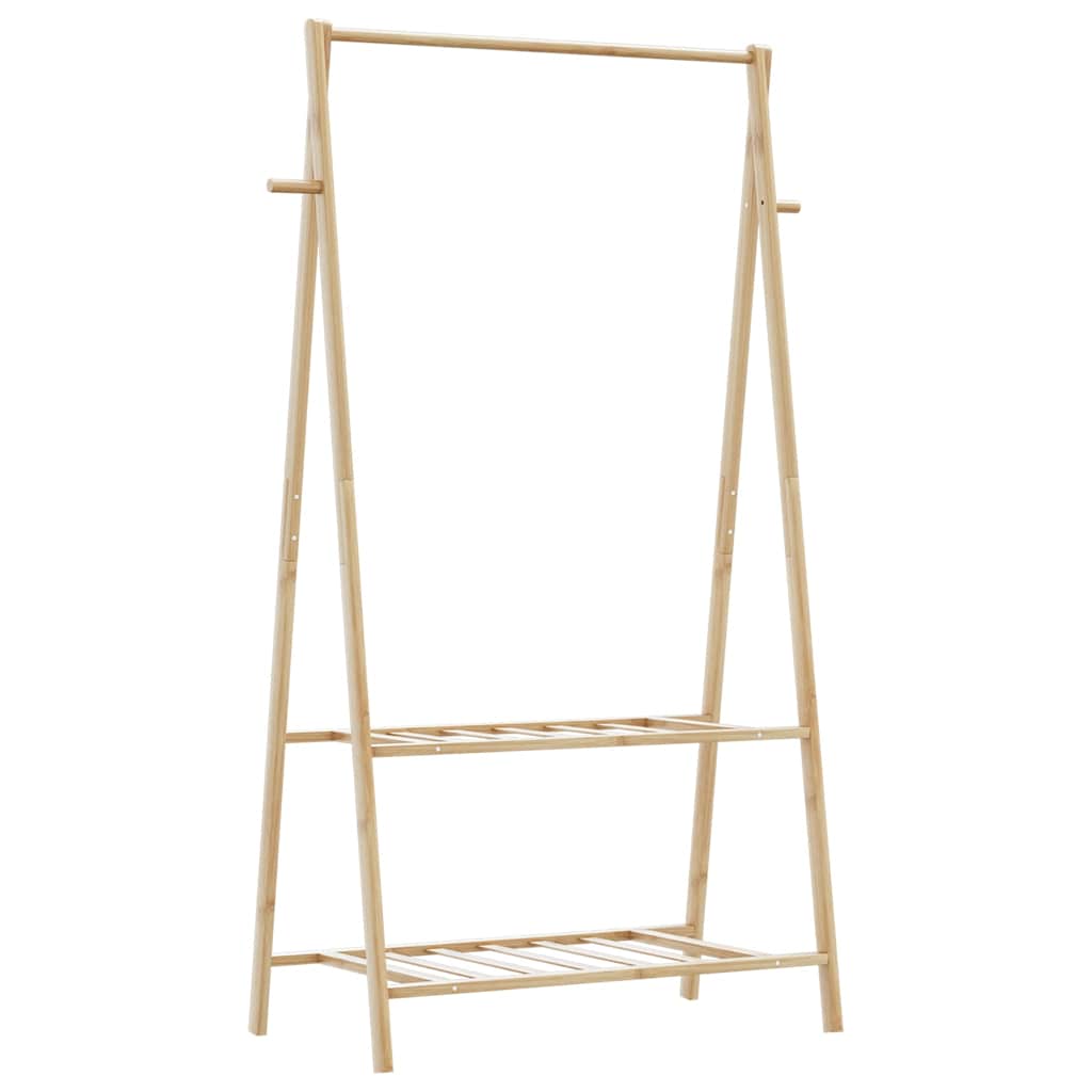 vidaXL Κρεμάστρα Ρούχων με Ράφια 96x45,5x150,5 εκ. Μπαμπού
