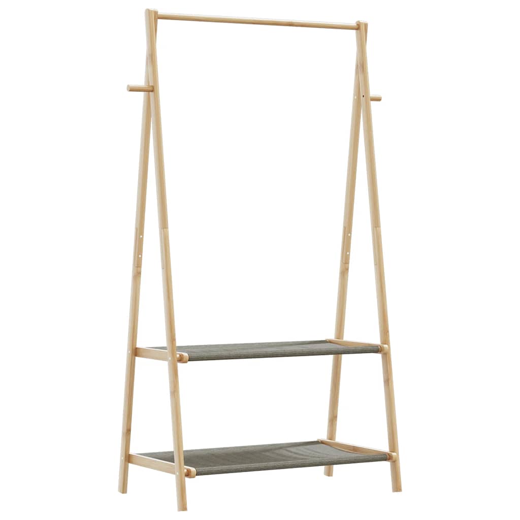 vidaXL Κρεμάστρα Ρούχων με Ράφια 96x45,5x150,5 εκ. Μπαμπού