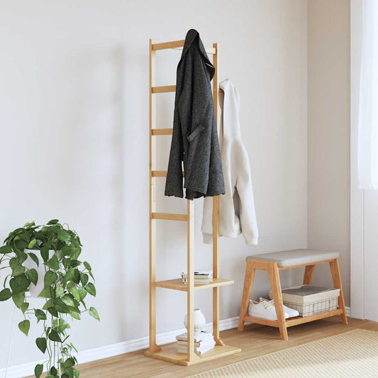 vidaXL Βάση για Ρούχα με Γάντζους και Ράφια 38,5x30x156 εκ. από Μπαμπού