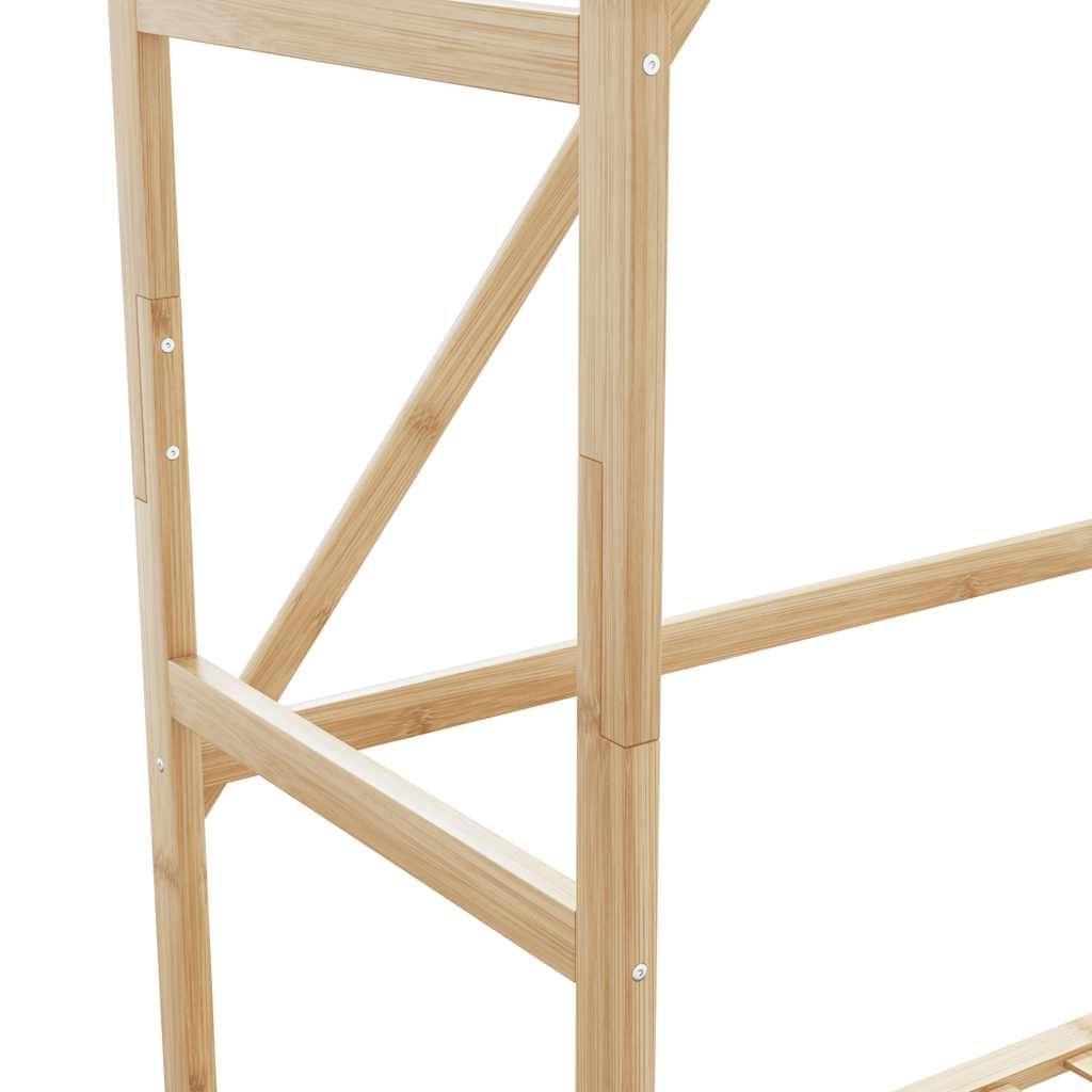 vidaXL Κρεμάστρα Ρούχων με Ράφια 80x40x175 εκ. Μπαμπού