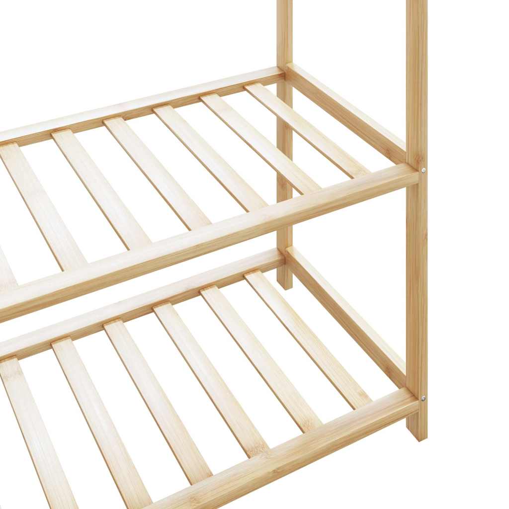 vidaXL Κρεμάστρα Ρούχων με Ράφια 80x40x175 εκ. Μπαμπού