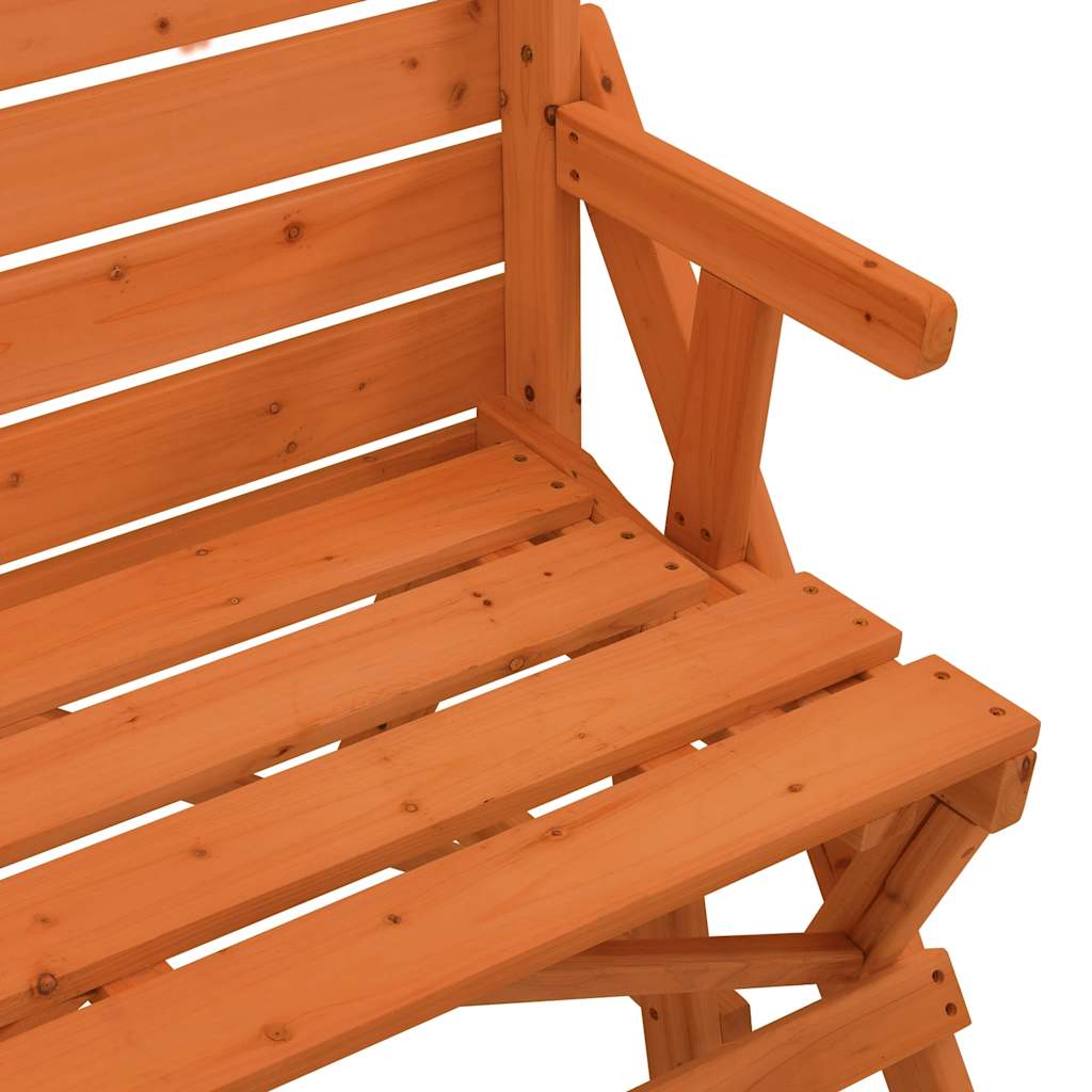 vidaXL Τραπέζι Πικνικ με Παγκάκια 2 σε 1 Μετατρέψιμο Μασίφ Ξύλο Ελάτης