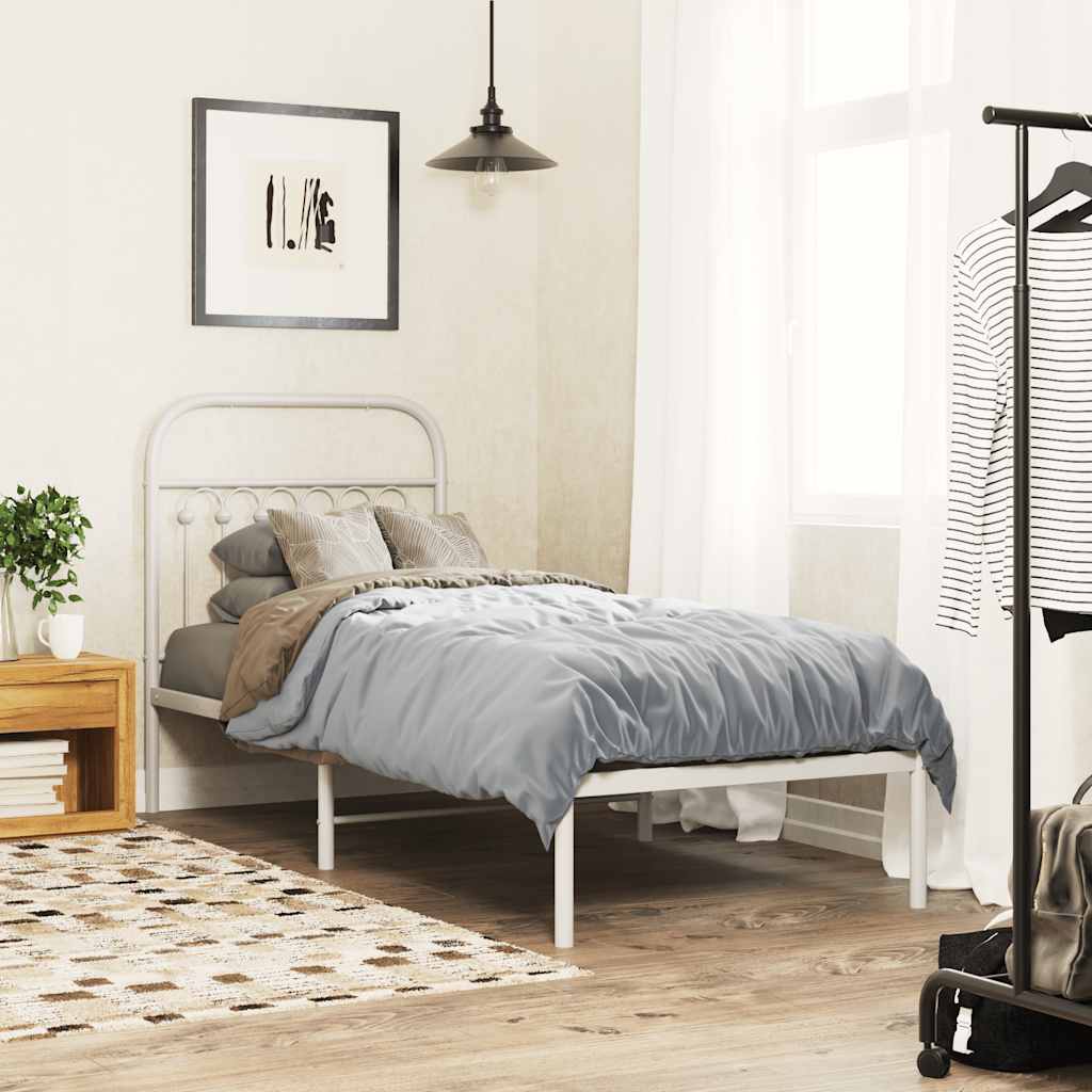 vidaXL Ανταλλακτικό κεφαλάρι Λευκό 75 εκ. Μεταλλικό
