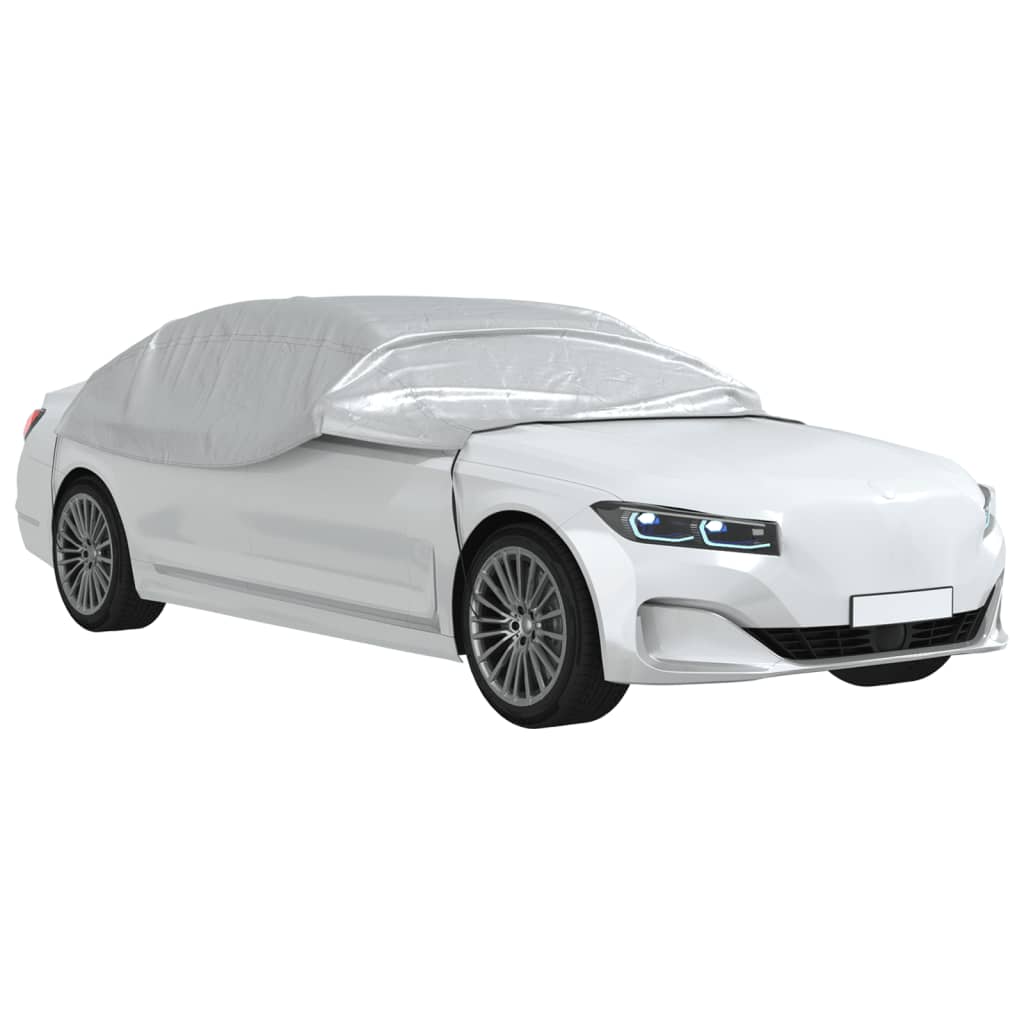 vidaXL Ημικουκούλα Αυτοκινήτου με Γάντζους Ασημί XL