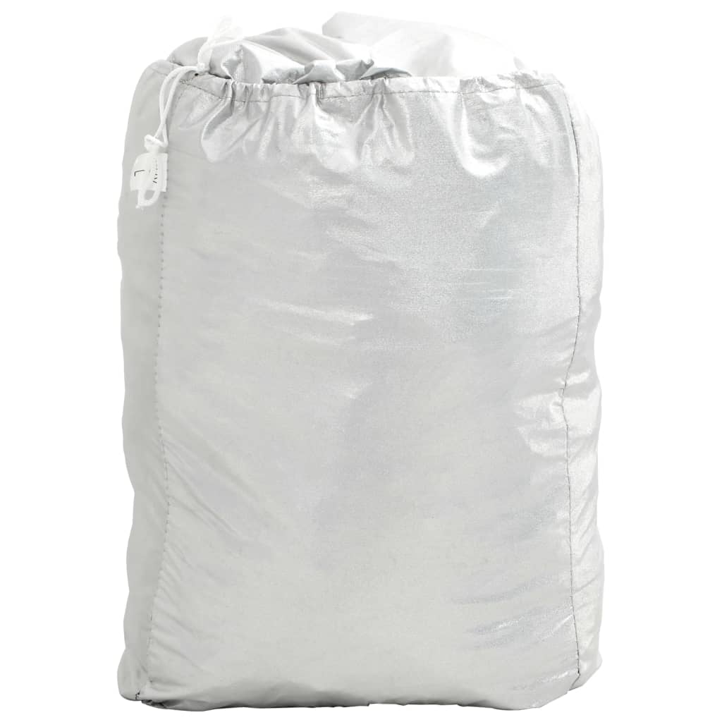 vidaXL Κουκούλα Αυτοκινήτου για Sedan με Ιμάντες και Κλιπ Ασημί M PEVA