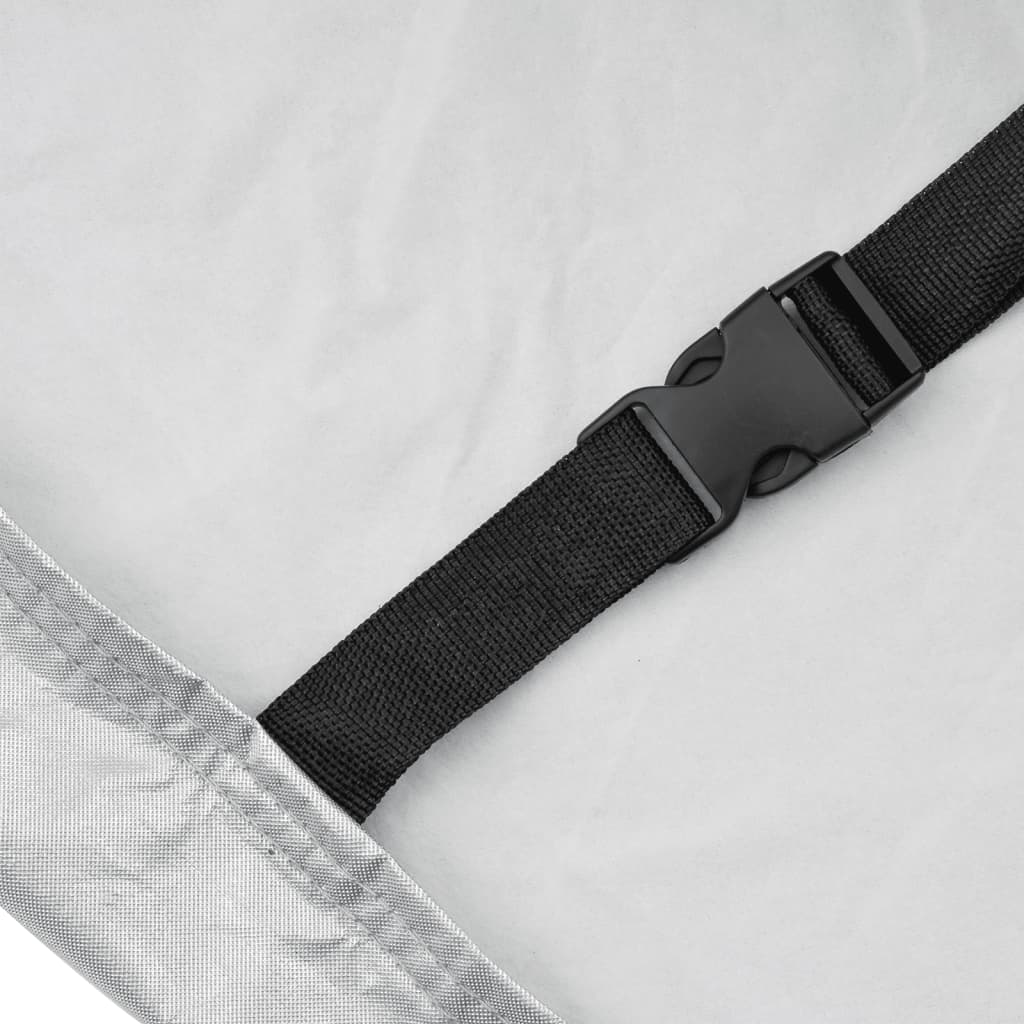 vidaXL Κουκούλα Αυτοκινήτου για SUV με Ιμάντες και Κλιπ Ασημί M PEVA