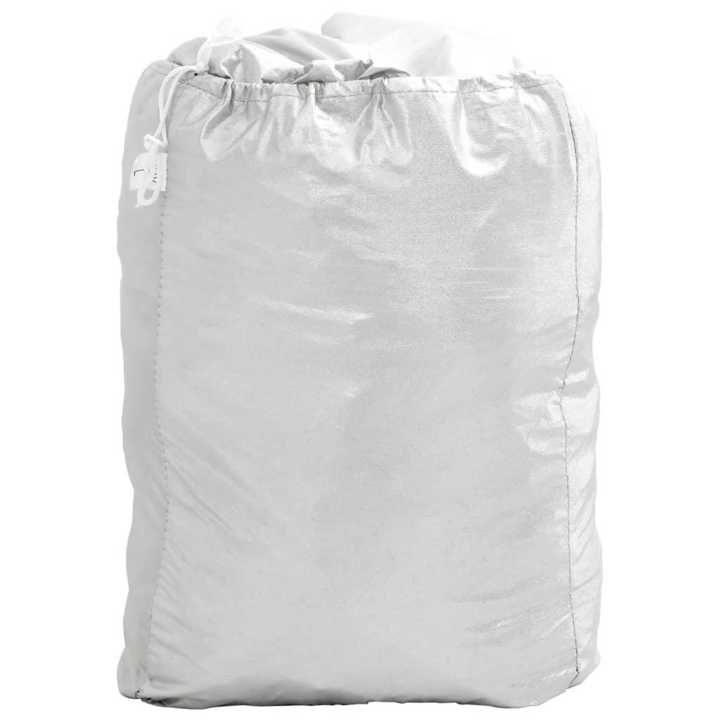 vidaXL Κουκούλα Αυτοκινήτου για SUV με Ιμάντες και Κλιπ Ασημί XL PEVA