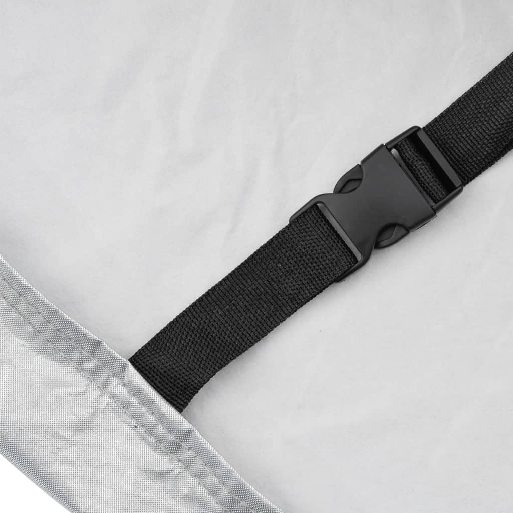 vidaXL Κουκούλα Αυτοκινήτου για SUV με Ιμάντες και Κλιπ Ασημί XL PEVA