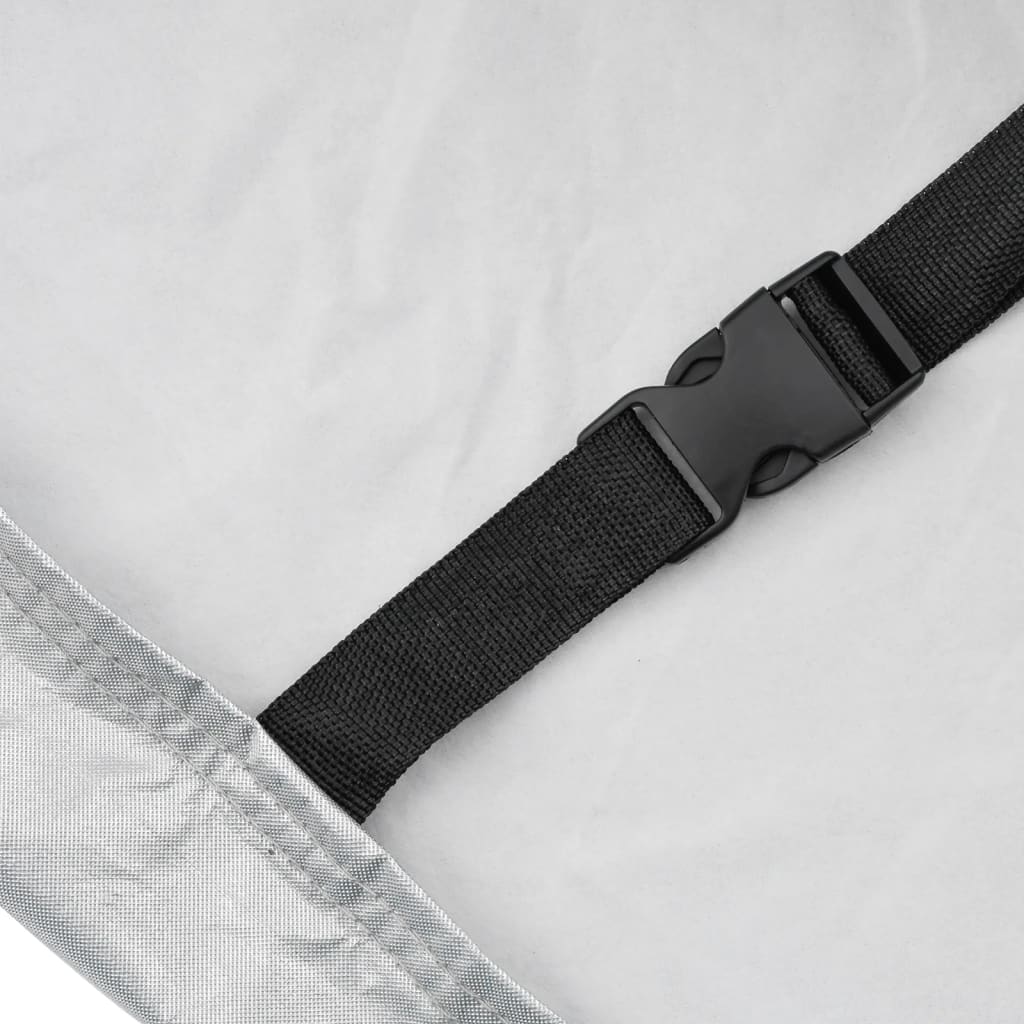 vidaXL Ημικουκούλα Αυτοκινήτου με Γάντζους Ασημί M PEVA