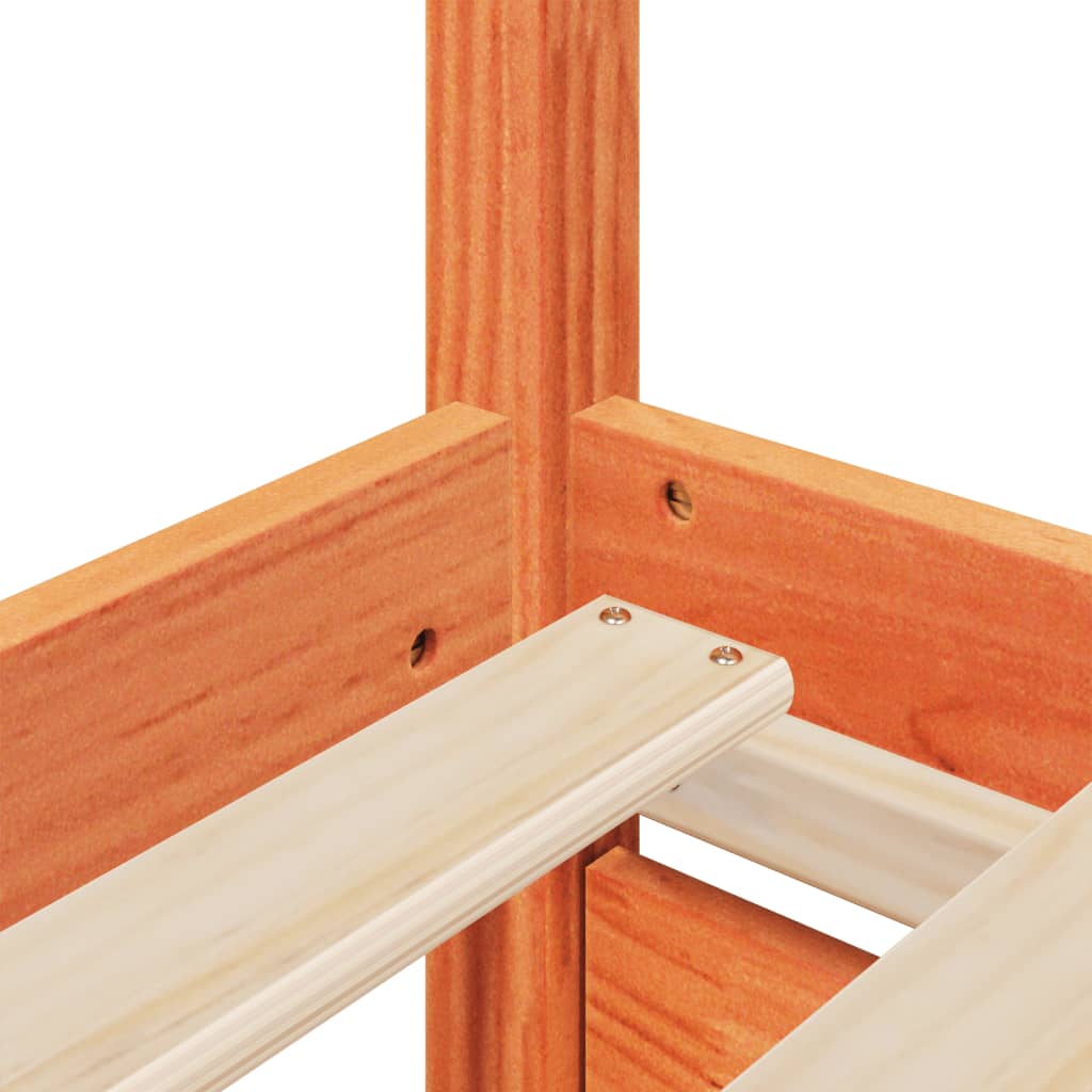 vidaXL Σκελετός Κρεβ. Χωρίς Στρώμα Καφέ Κεριού 90x190 εκ Μασίφ Πεύκο