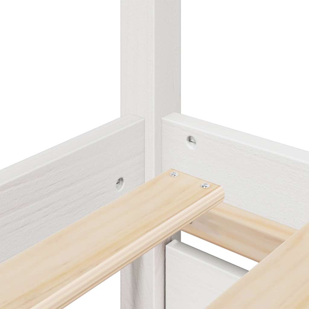 vidaXL Σκελετός Κρεβ. Χωρίς Στρώμα Λευκό 75x190 εκ Μασίφ Πεύκο