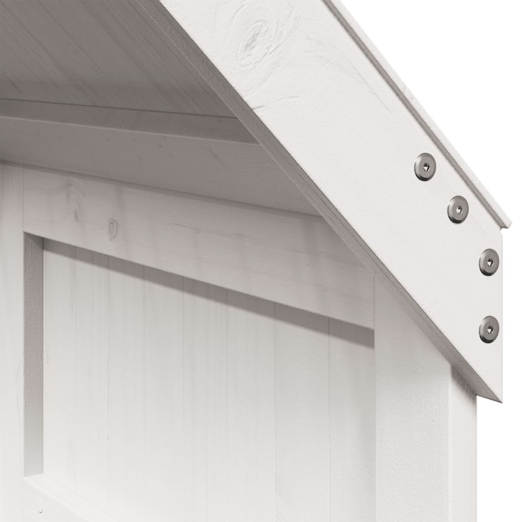 vidaXL Οροφή Κρεβατιού Παιδική Λευκό 60x89x134,5 εκ. Μασίφ Ξύλο Πεύκου