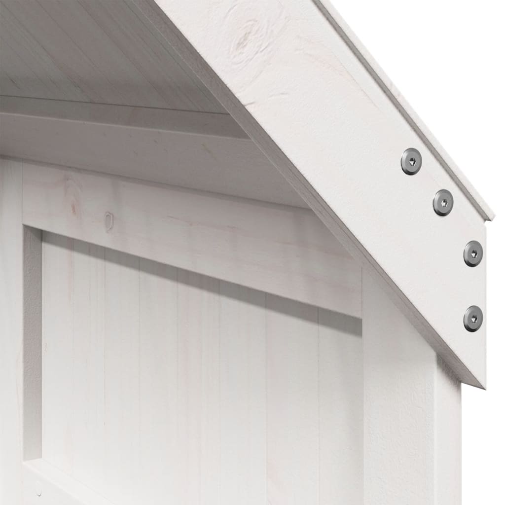 vidaXL Οροφή Κρεβατιού Παιδική Λευκό 60x99x139,5 εκ Μασίφ Ξύλο Πεύκου