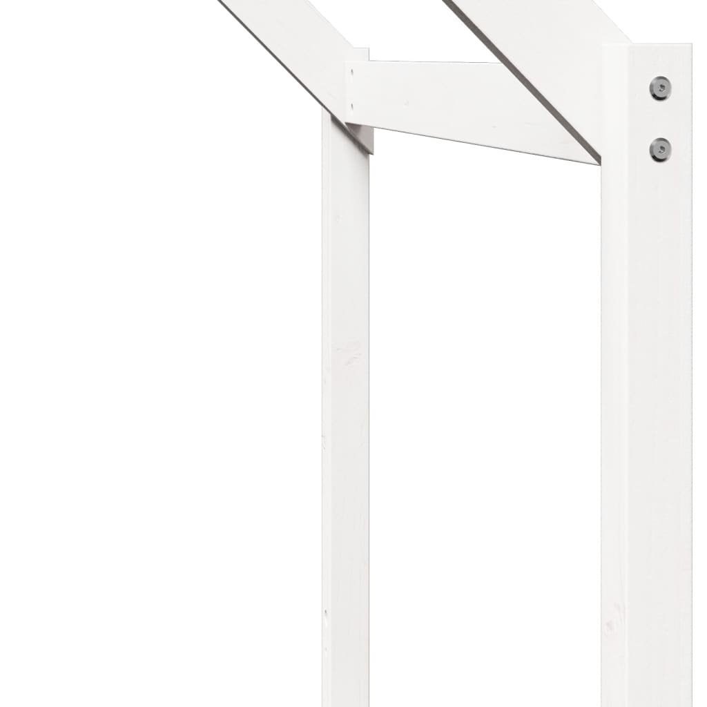 vidaXL Οροφή Κρεβατιού Παιδική Λευκό 213x95,5x144,5εκ. Ξύλο Πεύκου