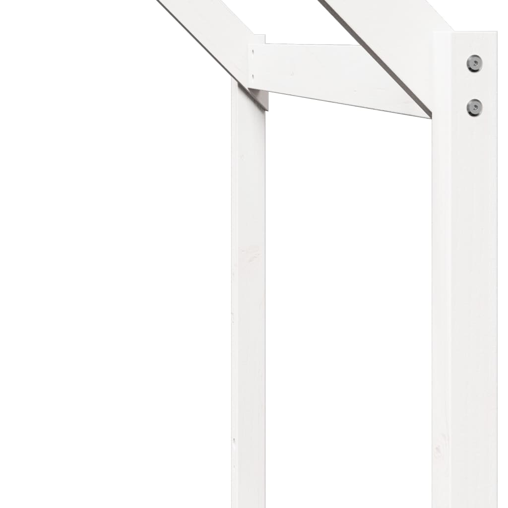 vidaXL Οροφή Κρεβατιού Παιδική Λευκό 213x85,5x144,5 εκ. Ξύλο Πεύκου