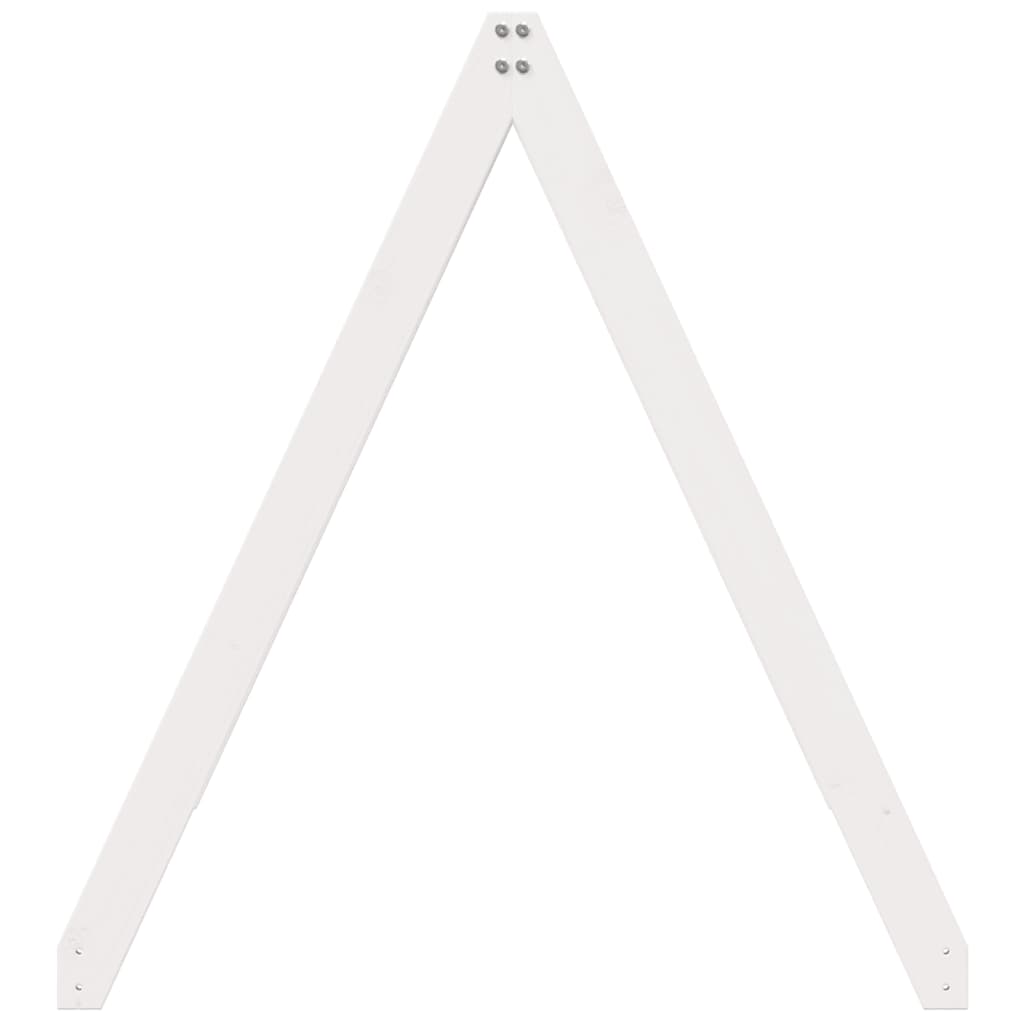 vidaXL Οροφή Κρεβατιού Παιδική Λευκό 209x95,5x88 εκ. Μασίφ Ξύλο Πεύκου