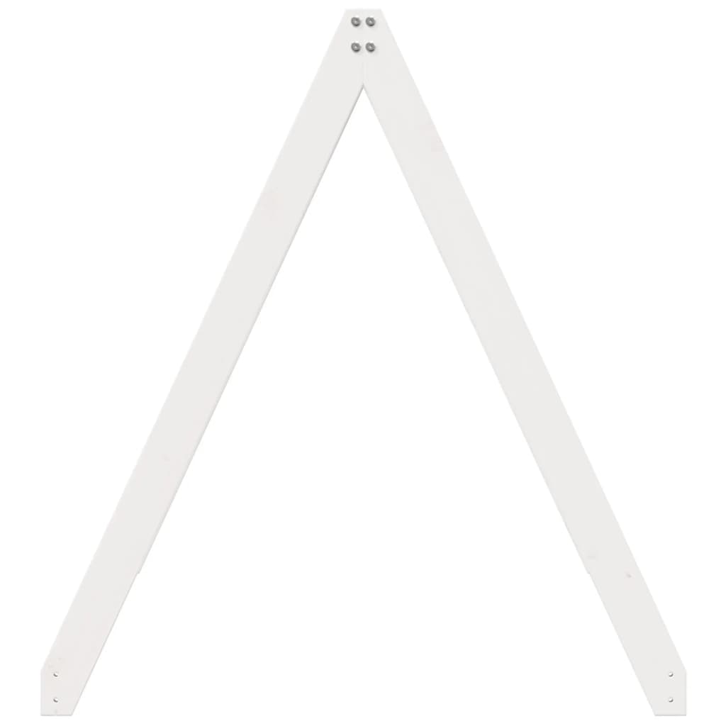 vidaXL Οροφή Κρεβατιού Παιδική Λευκό 209x85,5x88 εκ. Μασίφ Ξύλο Πεύκου